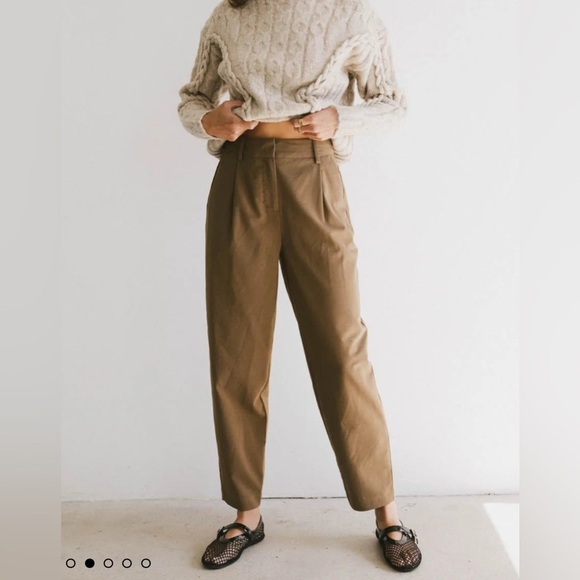 FRANK AND OAK AMELIA BALLOON PANT IN BROWN Sz 4 - Picture 1 of 14